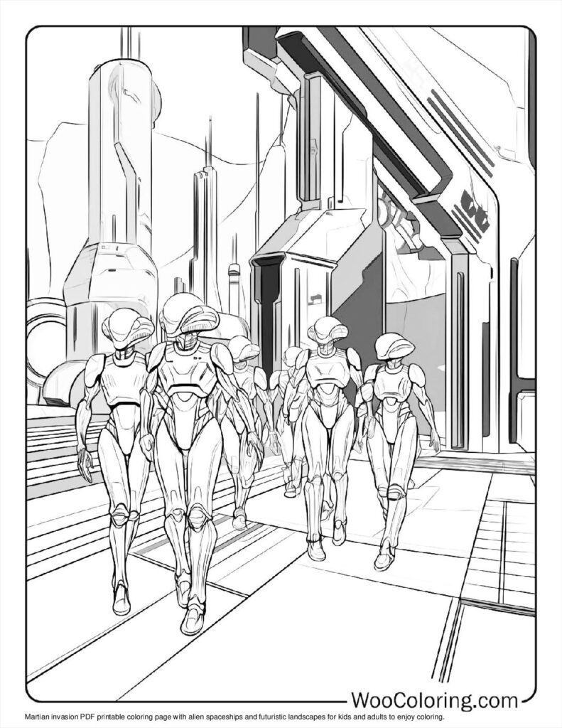 100  Alien coloring pages  Free PDF To Print  - 8