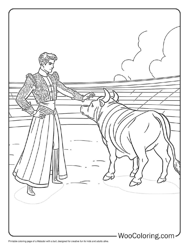 100  Bull coloring pages  Free PDF To Print  - 83