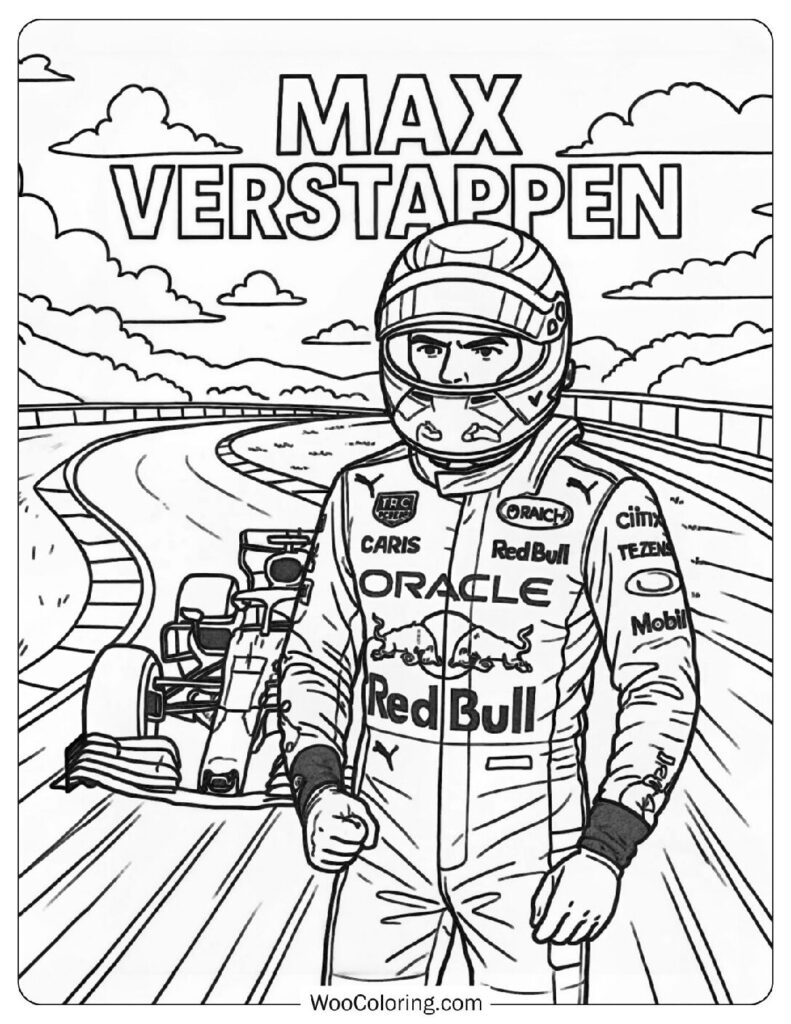 Max Verstappen Furious at George Russell After Race Incident Picture to Color