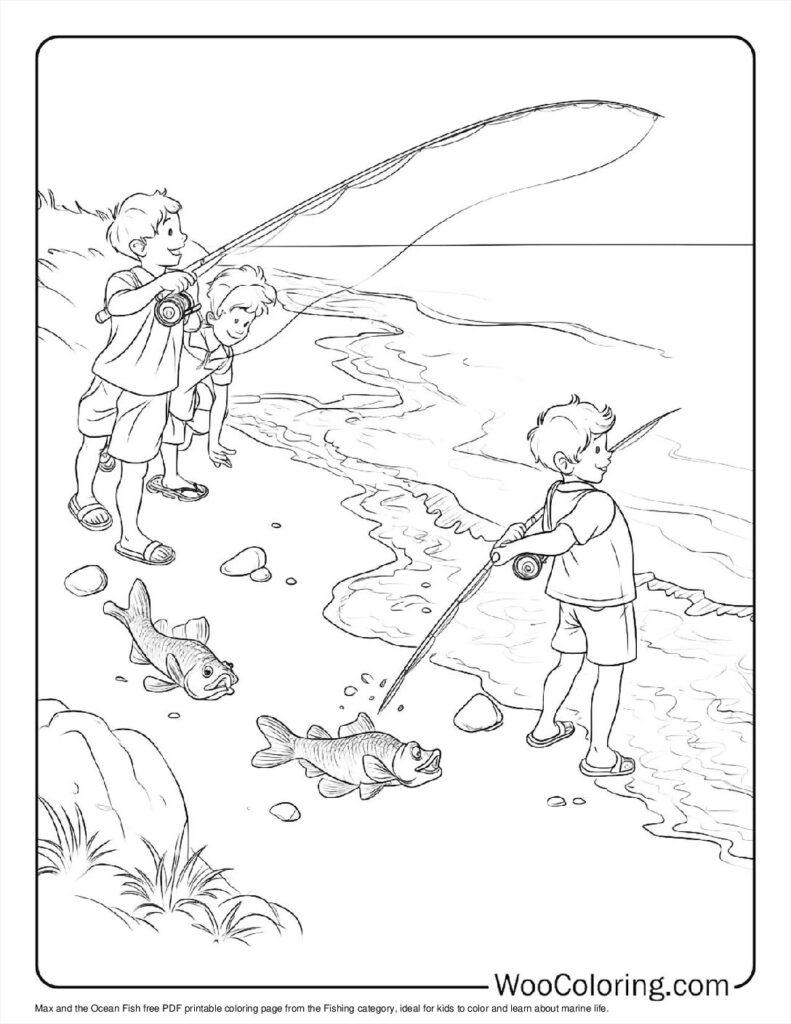 100  Fishing coloring pages  Free PDF To Print  - 13