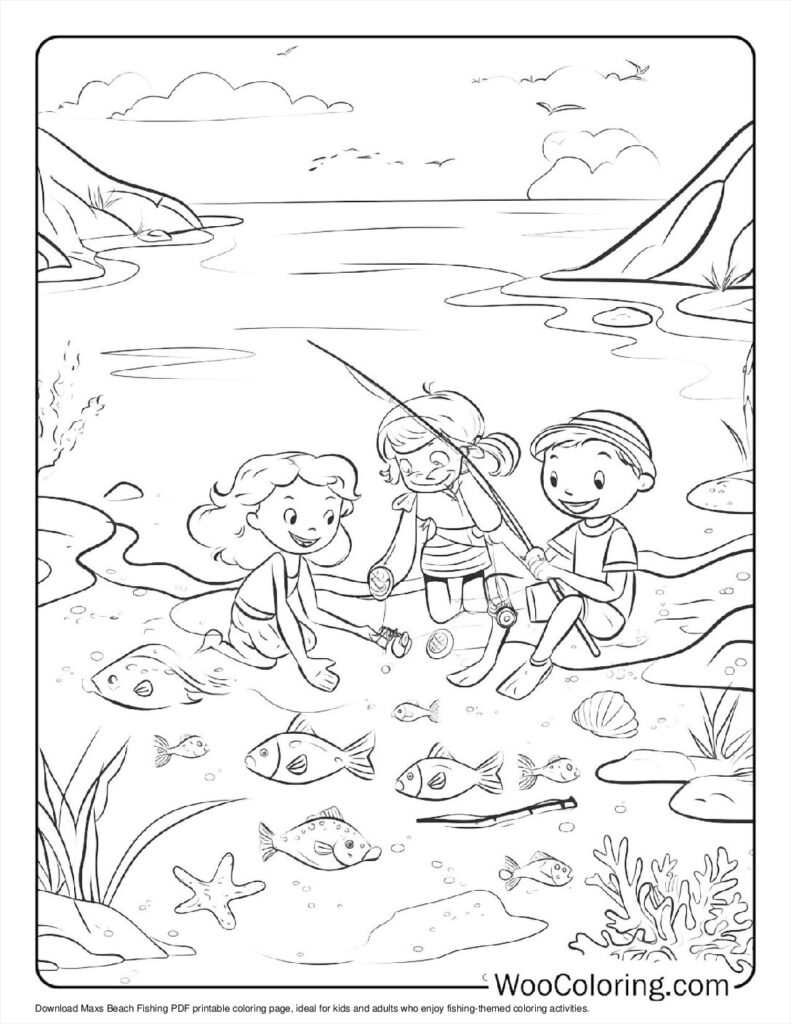 100  Fishing coloring pages  Free PDF To Print  - 51