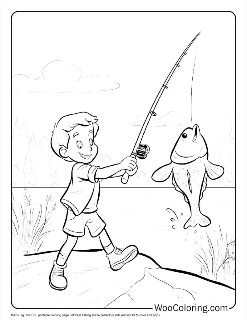 100  Fishing coloring pages  Free PDF To Print  - 27