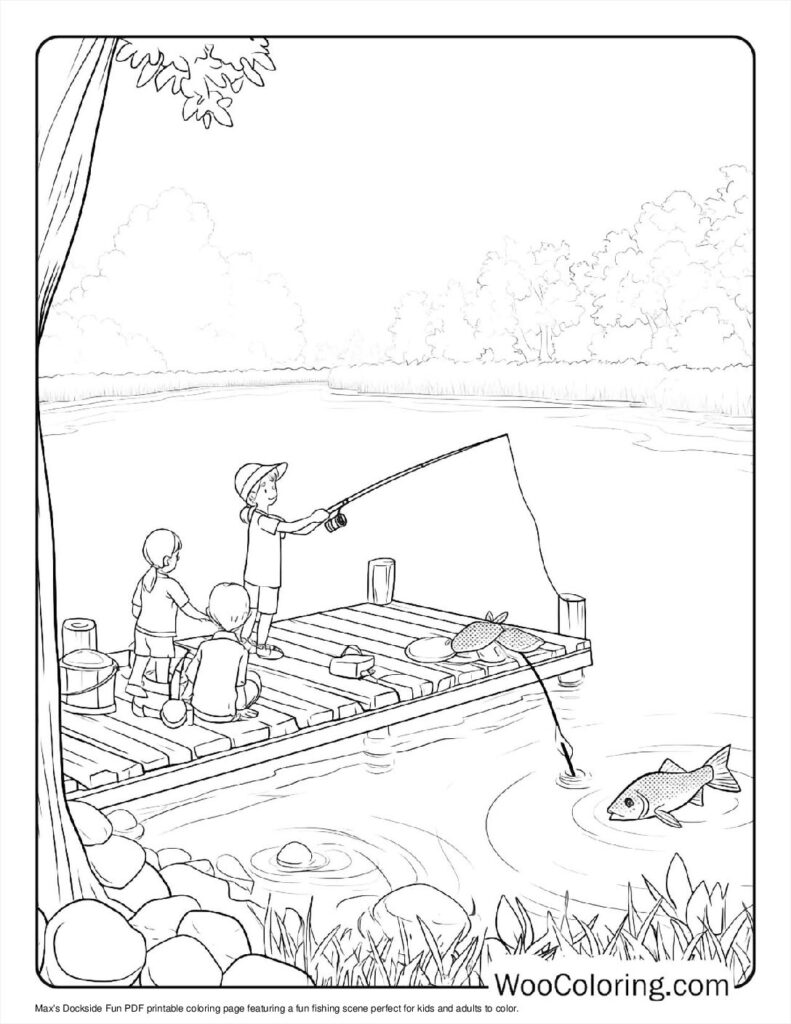 100  Fishing coloring pages  Free PDF To Print  - 17