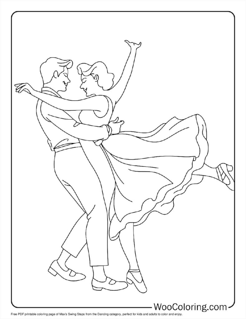 100  Dancing coloring pages  Free PDF To Print  - 12