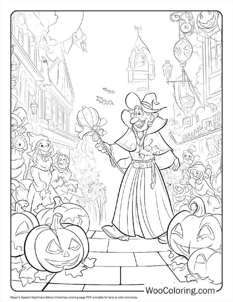 100  Nightmare Before Christmas coloring pages  Free PDF To Print  - 90