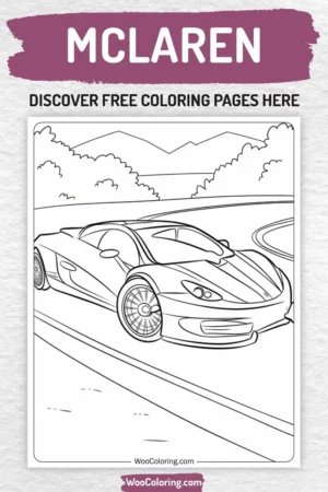 McLaren coloring pages designs for kids