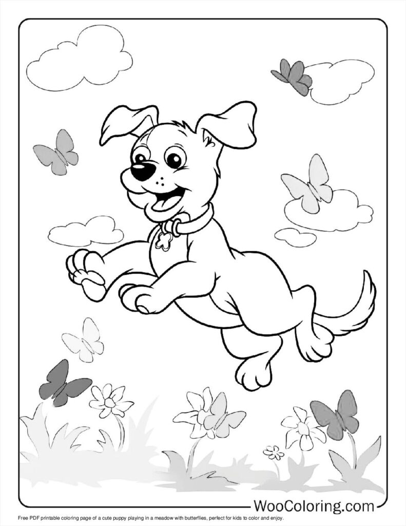 100  Puppy coloring pages  Free PDF To Print  - 82