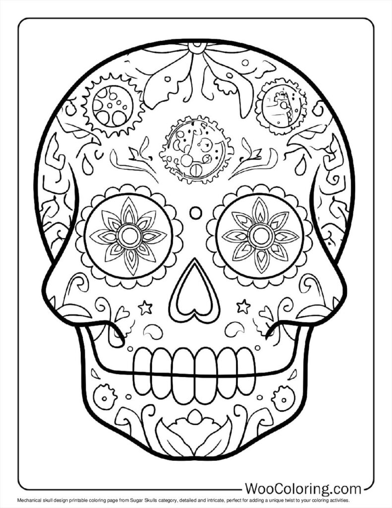 100  Sugar Skulls coloring pages  Free PDF To Print  - 36