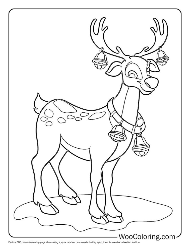 100  Reindeer coloring pages  Free PDF To Print  - 21