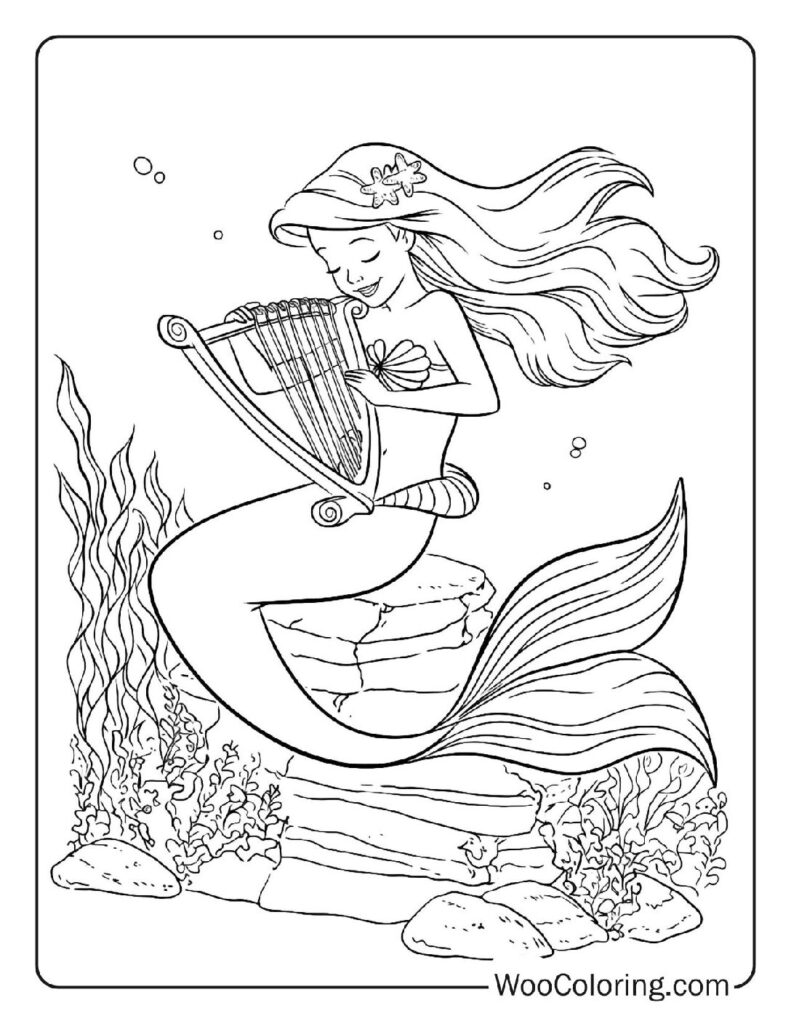 100  Mermaid coloring pages  Free PDF To Print  - 15