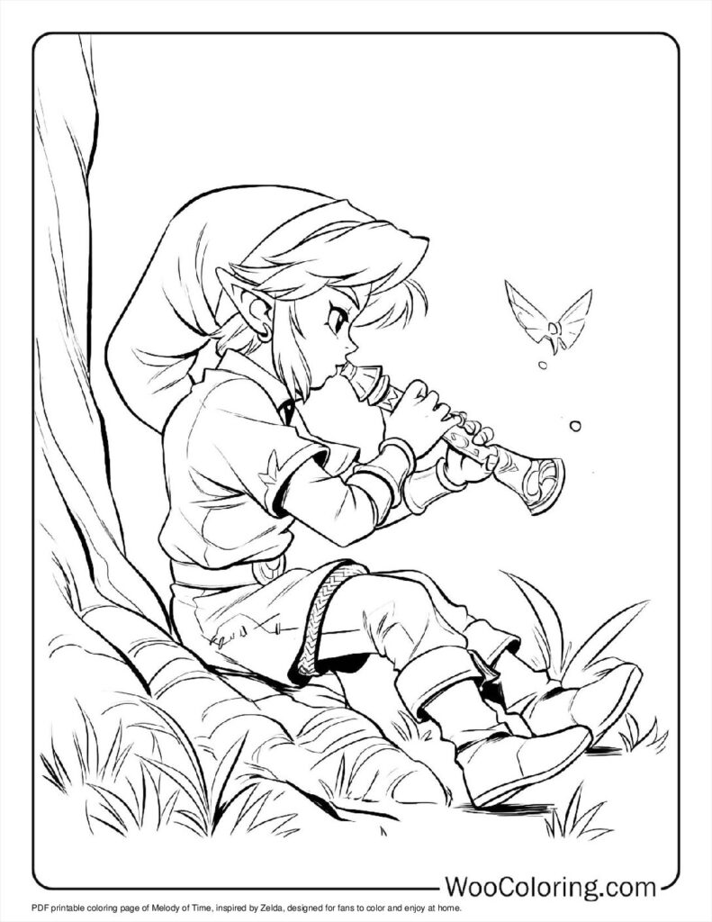 100  Zelda coloring pages  Free PDF To Print  - 10