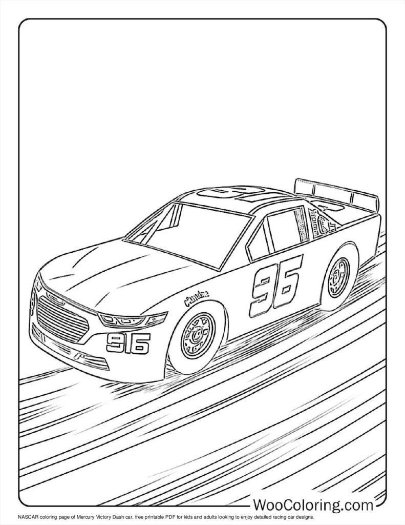 100  NASCAR coloring pages  Free PDF To Print  - 1