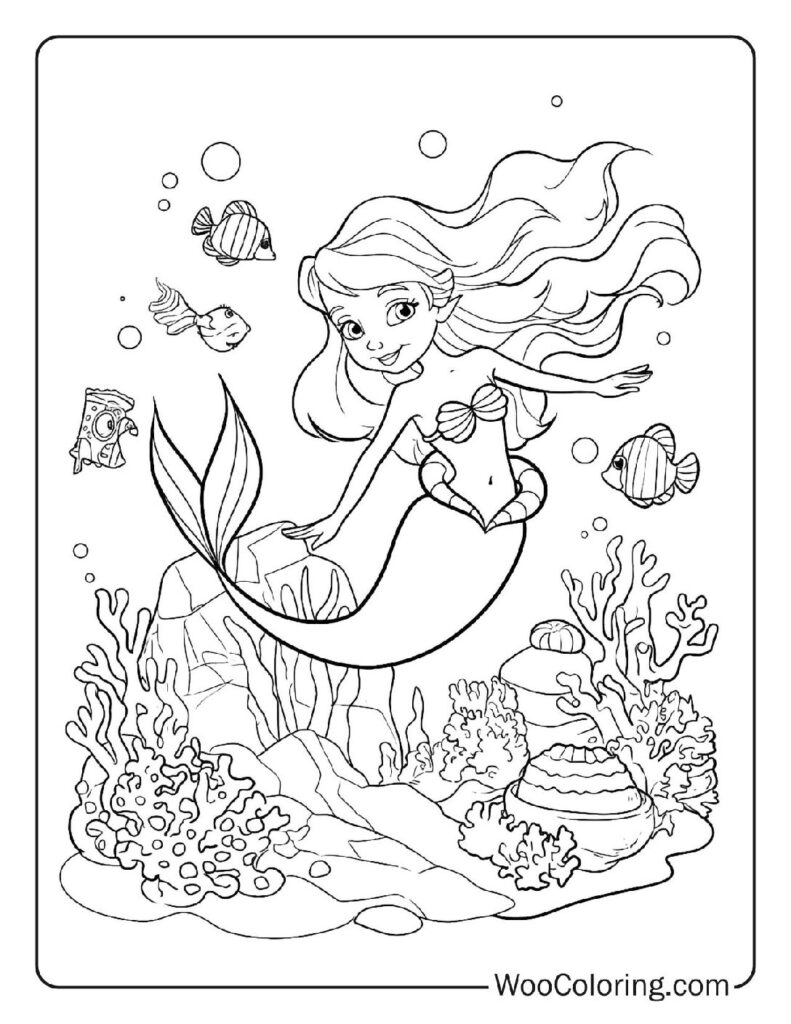 100  Mermaid coloring pages  Free PDF To Print  - 86