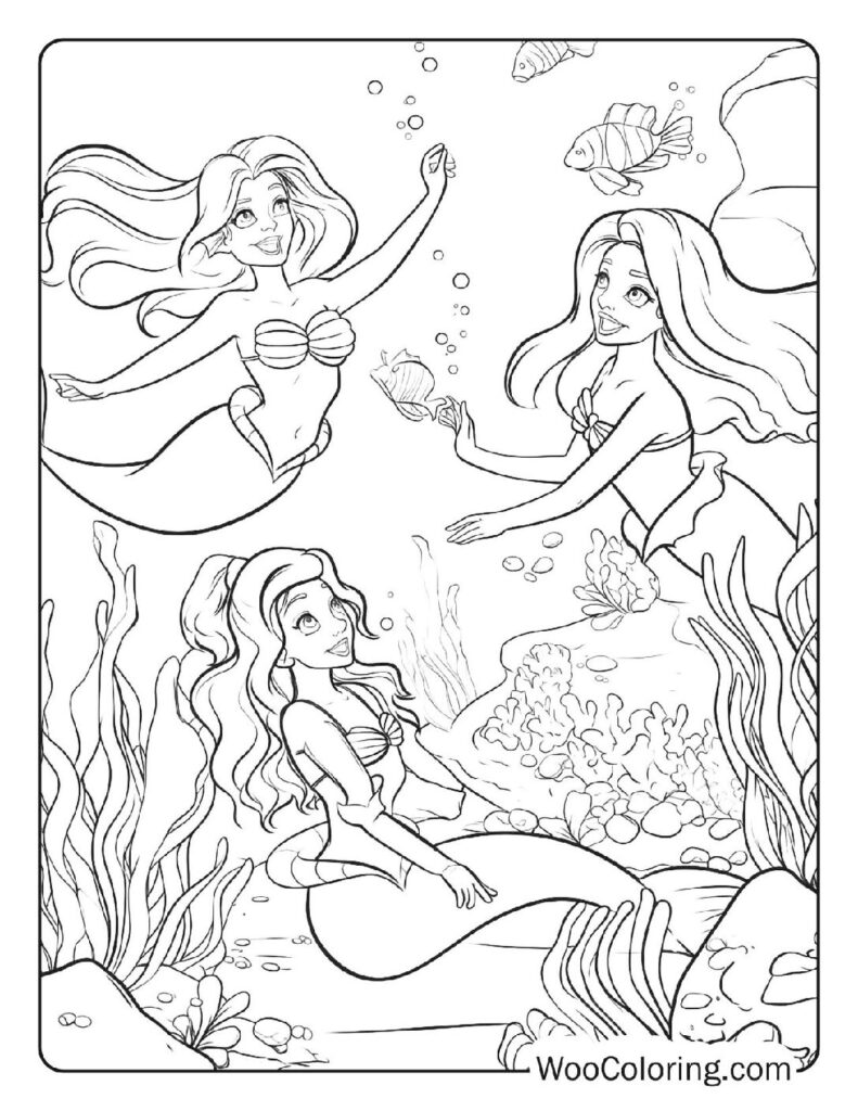 100  Mermaid coloring pages  Free PDF To Print  - 87