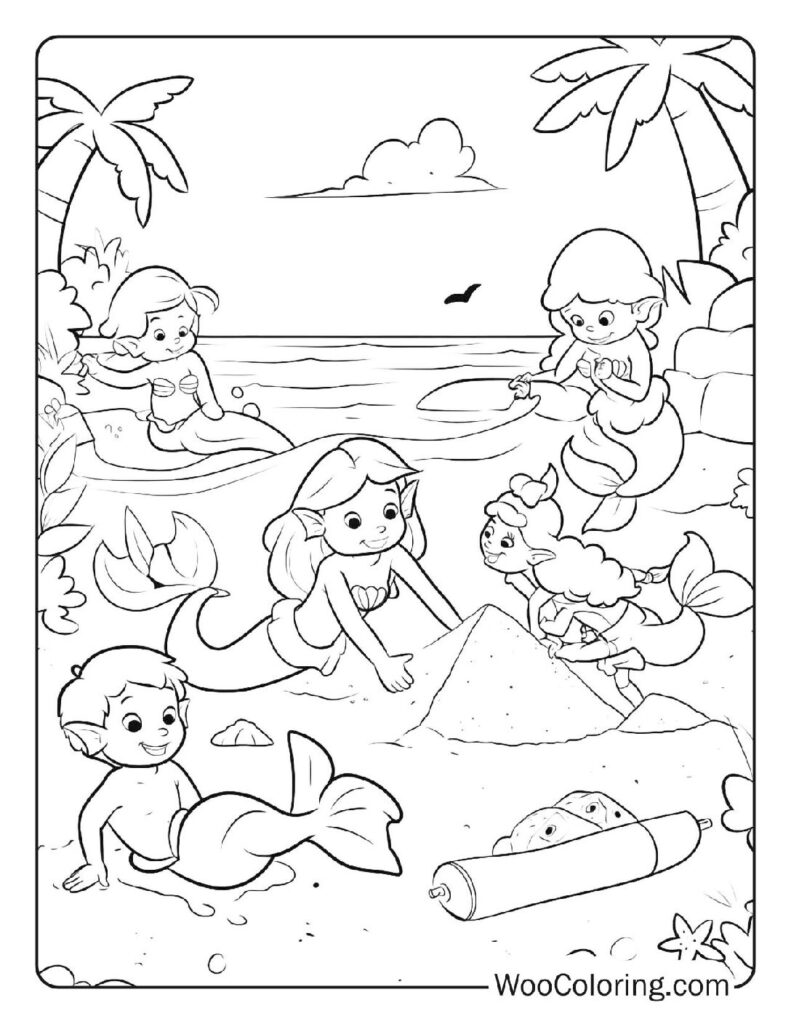 100  Mermaid coloring pages  Free PDF To Print  - 69