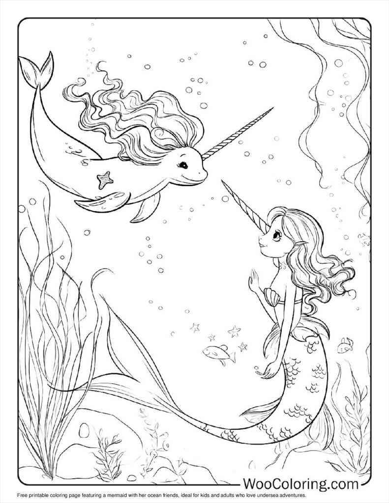 100  Narwhal coloring pages  Free PDF To Print  - 76