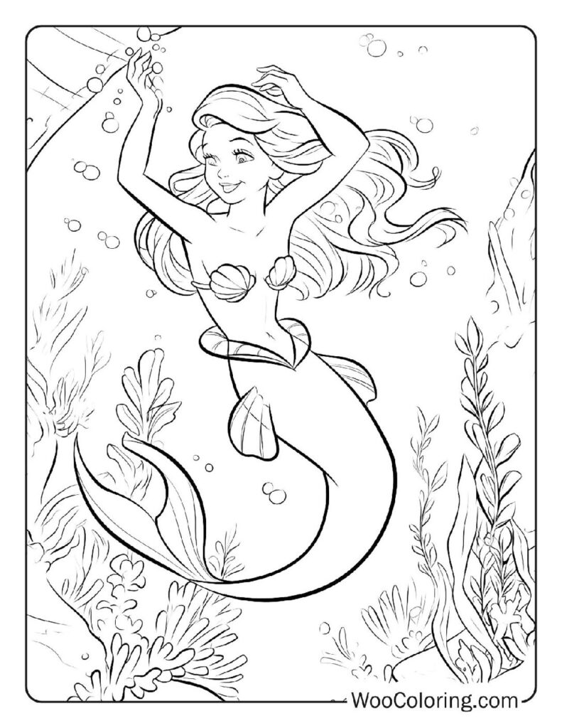 100  Mermaid coloring pages  Free PDF To Print  - 31