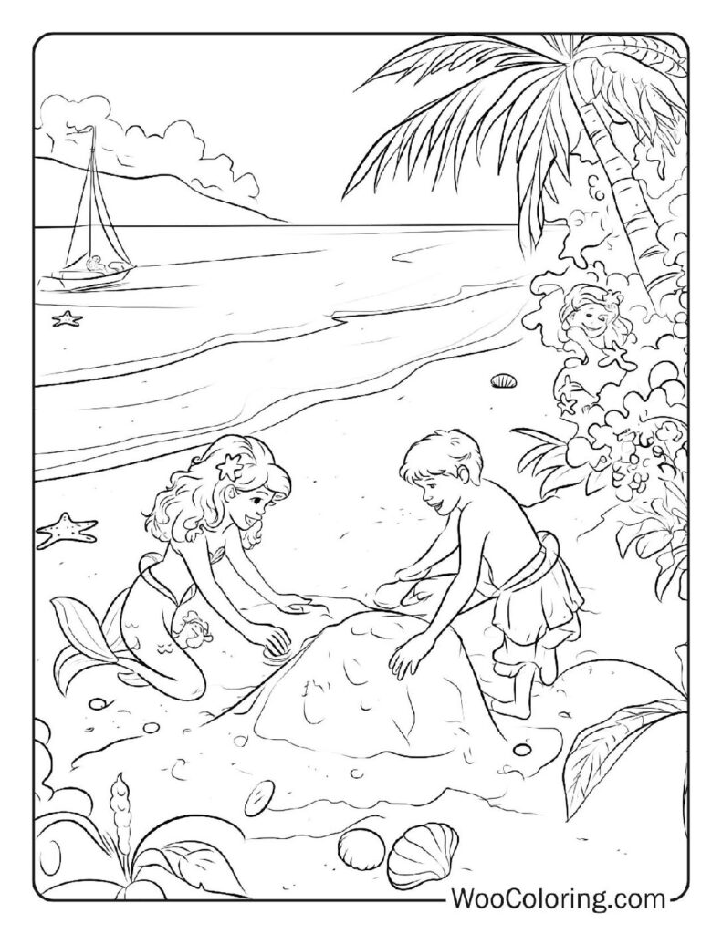 100  Mermaid coloring pages  Free PDF To Print  - 96