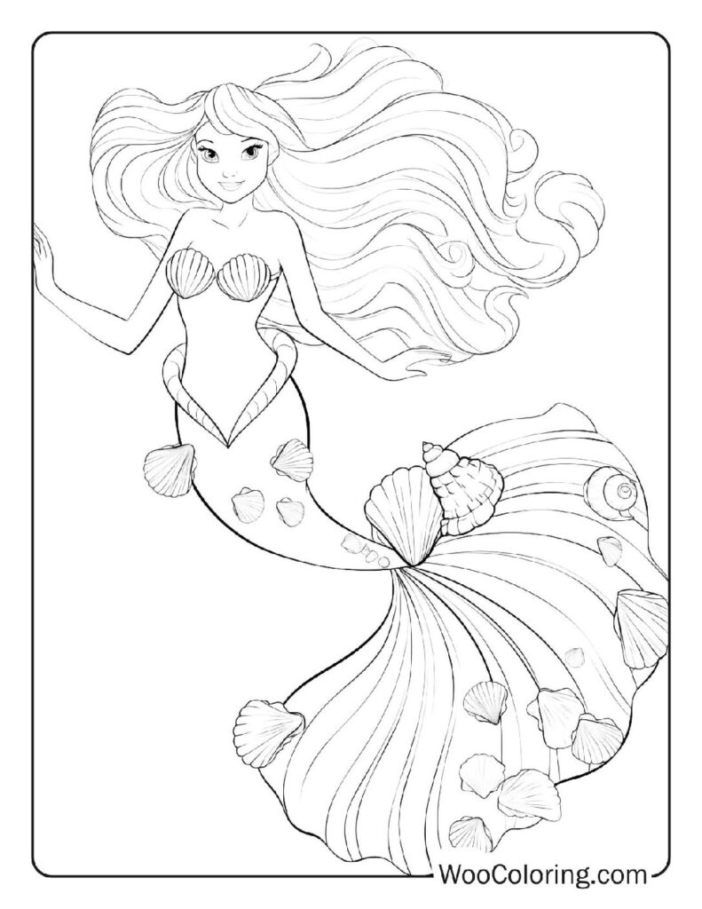 100  Mermaid coloring pages  Free PDF To Print  - 68