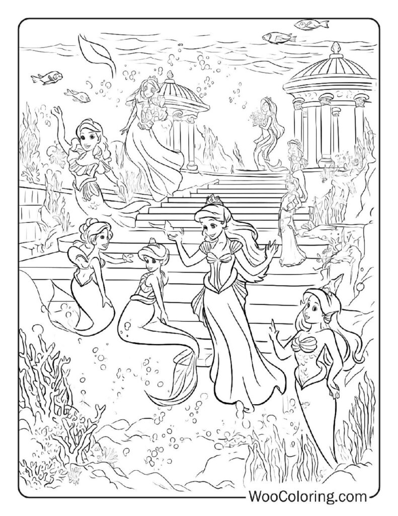 100  Mermaid coloring pages  Free PDF To Print  - 99