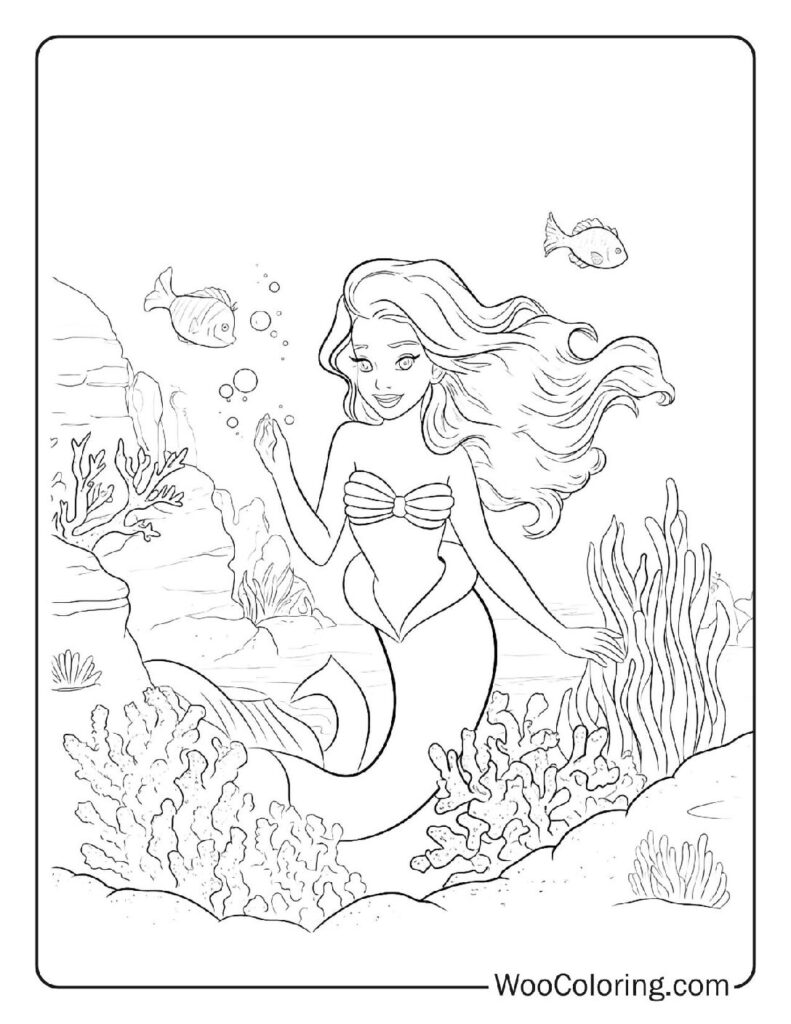 100  Mermaid coloring pages  Free PDF To Print  - 80