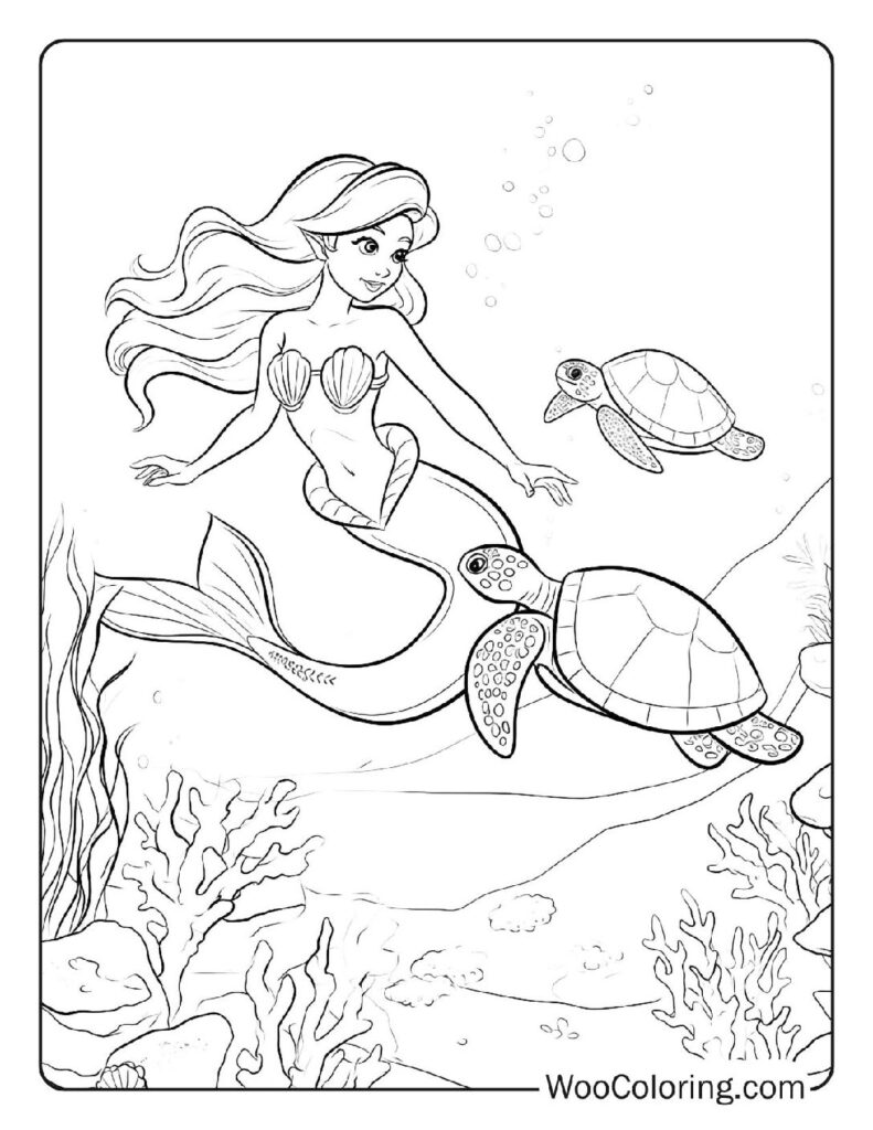 100  Mermaid coloring pages  Free PDF To Print  - 11
