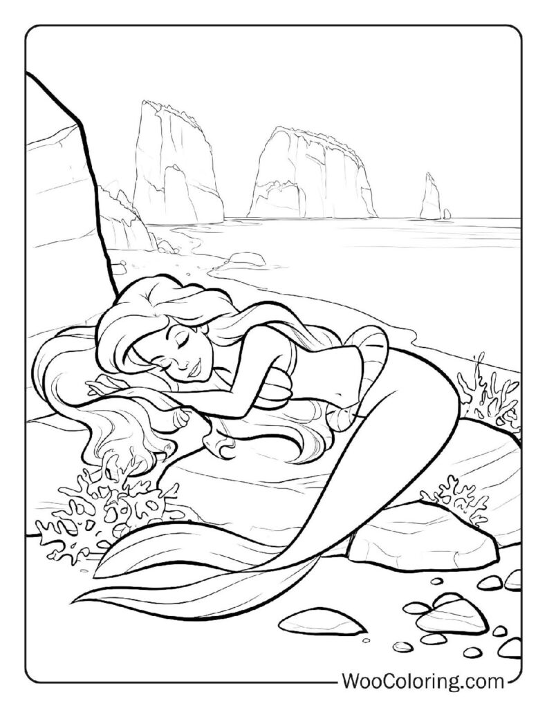 100  Mermaid coloring pages  Free PDF To Print  - 9