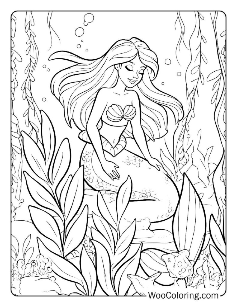 100  Mermaid coloring pages  Free PDF To Print  - 5