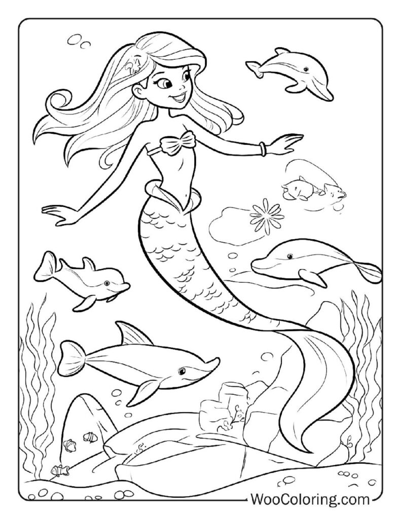 100  Mermaid coloring pages  Free PDF To Print  - 79