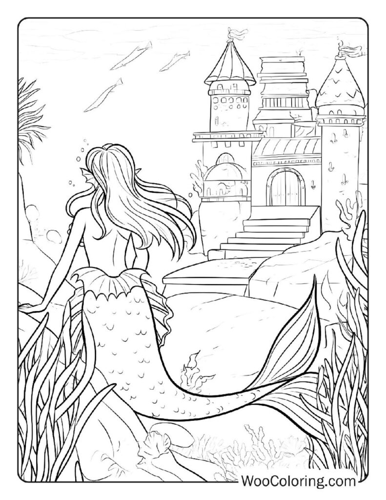100  Mermaid coloring pages  Free PDF To Print  - 88