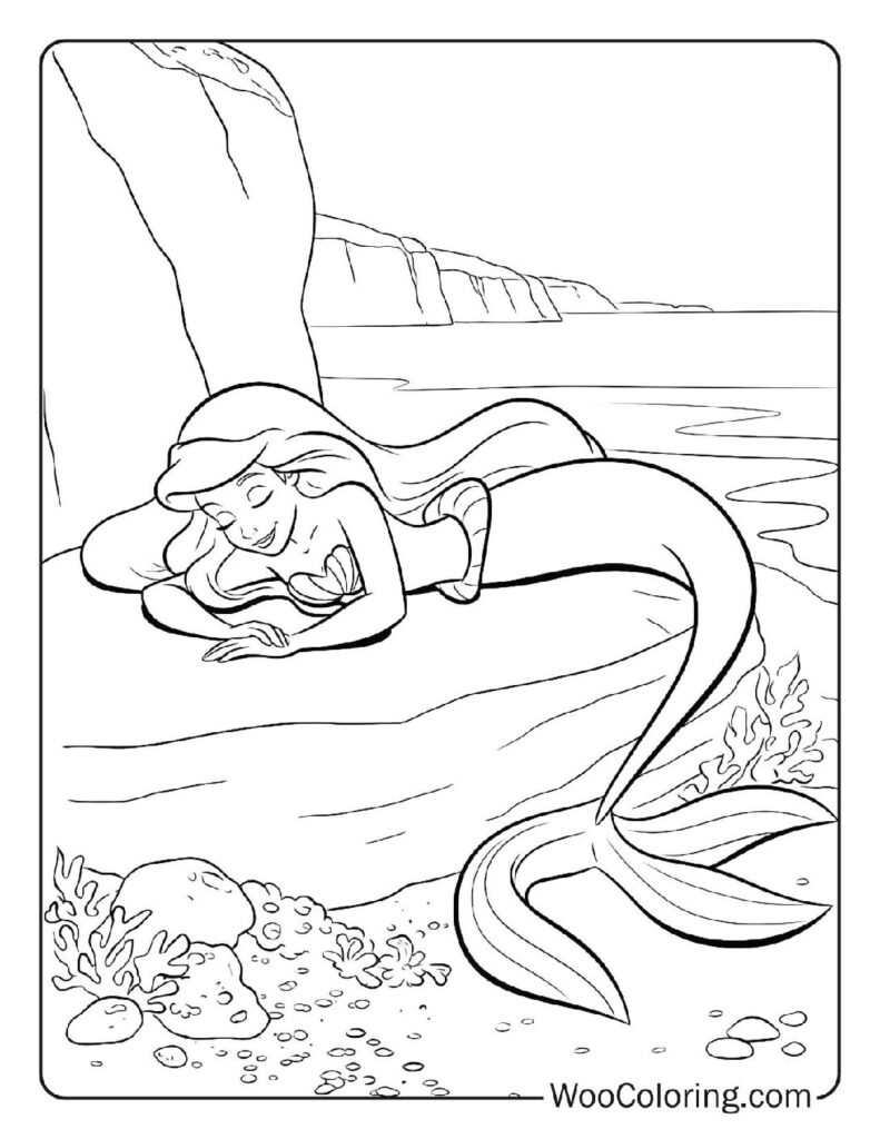 100  Mermaid coloring pages  Free PDF To Print  - 36