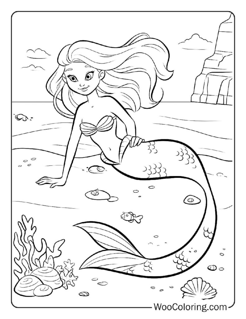 100  Mermaid coloring pages  Free PDF To Print  - 30