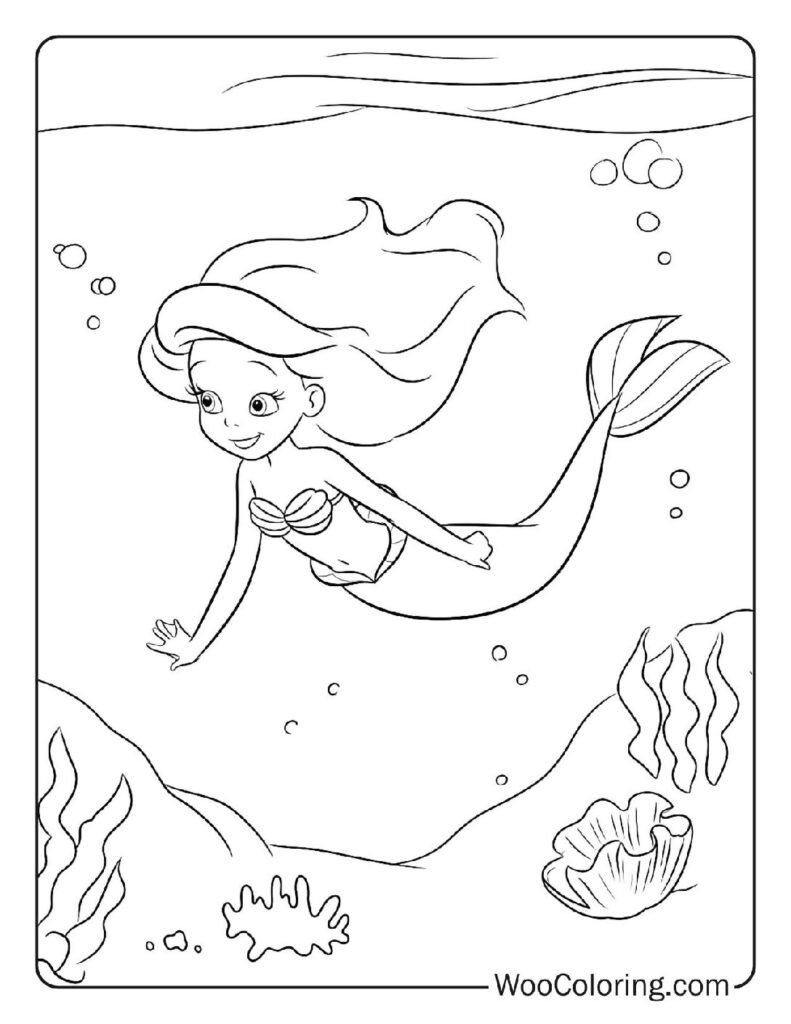 100  Mermaid coloring pages  Free PDF To Print  - 70