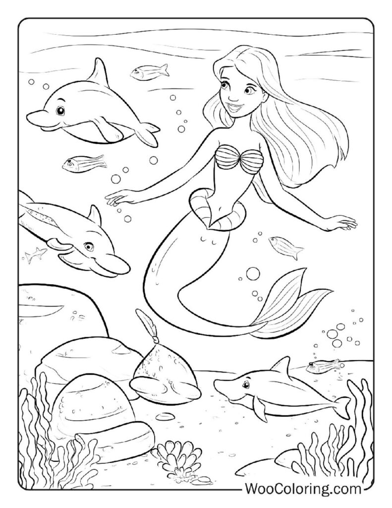 100  Mermaid coloring pages  Free PDF To Print  - 6