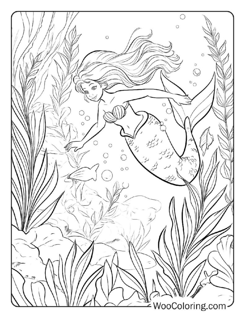 100  Mermaid coloring pages  Free PDF To Print  - 88