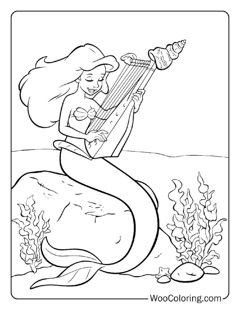 100  Mermaid coloring pages  Free PDF To Print  - 57