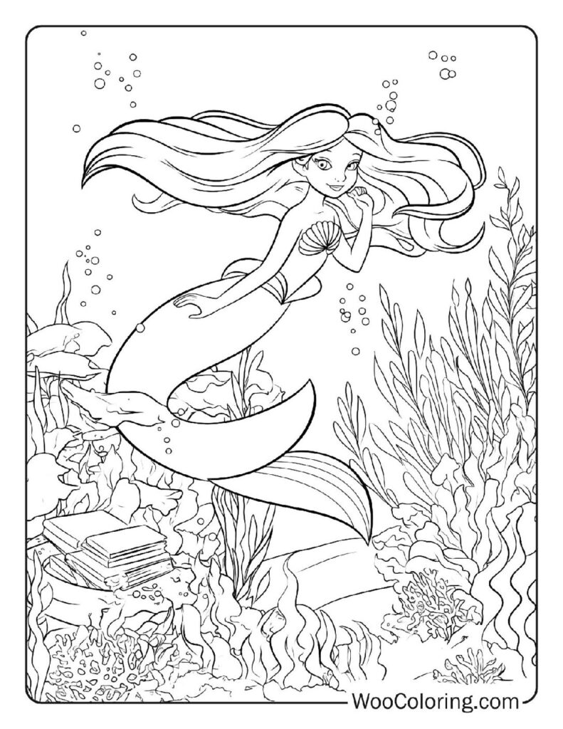 100  Mermaid coloring pages  Free PDF To Print  - 87