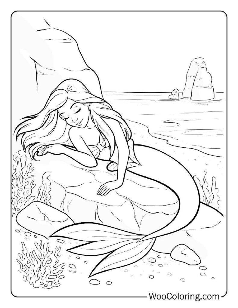 100  Mermaid coloring pages  Free PDF To Print  - 15