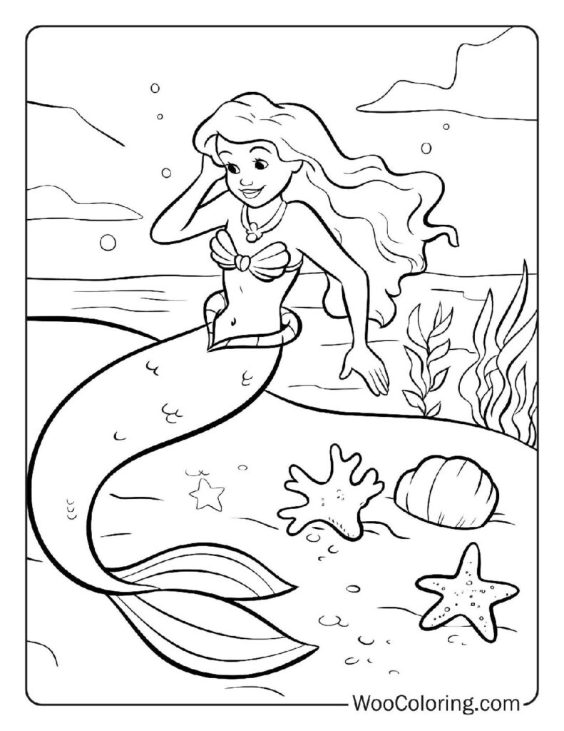 100  Mermaid coloring pages  Free PDF To Print  - 63