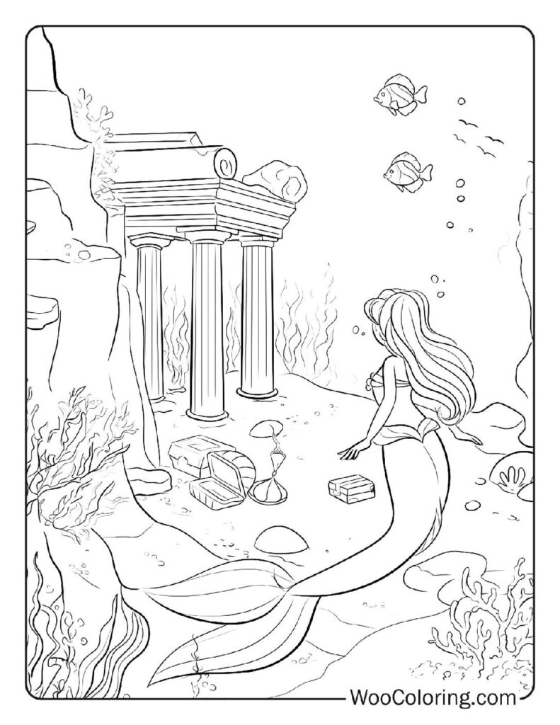 100  Mermaid coloring pages  Free PDF To Print  - 48