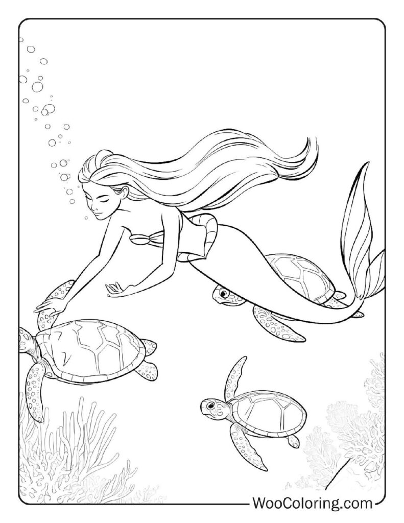 100  Mermaid coloring pages  Free PDF To Print  - 95