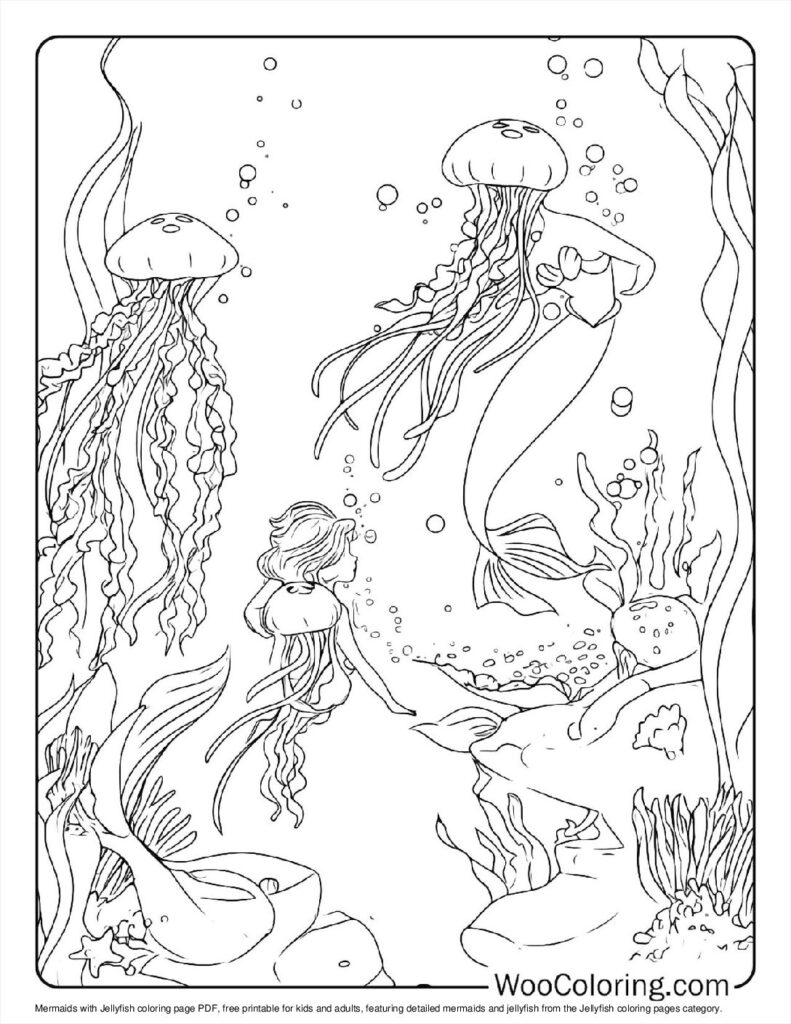 100  Jellyfish coloring pages  Free PDF To Print  - 47