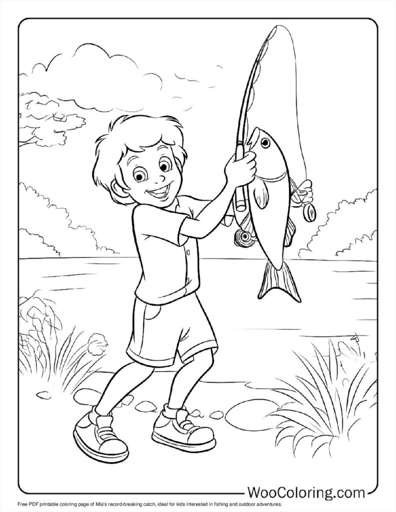 100  Fishing coloring pages  Free PDF To Print  - 7
