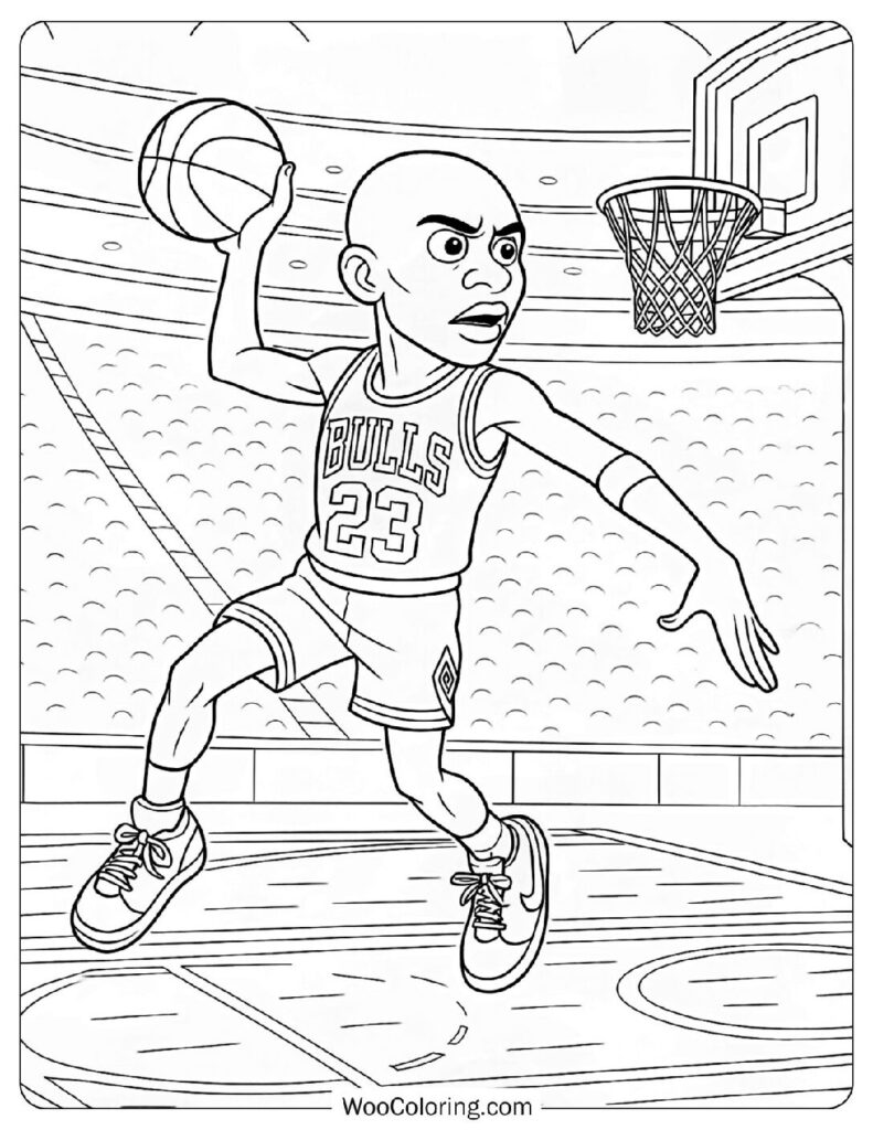 Michael Jordan Flying High for Iconic Free Throw Line Dunk