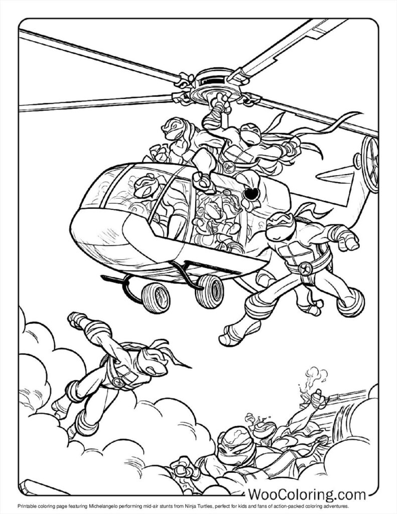 Michelangelo's Mid-Air Stunts