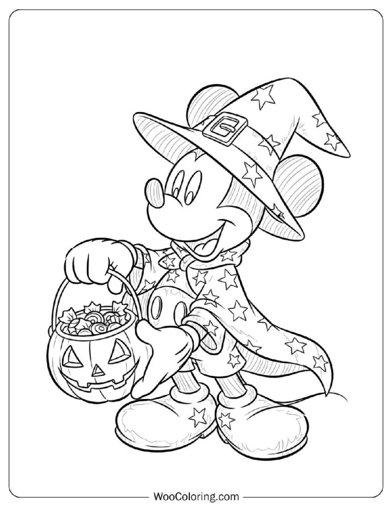 Mickey Mouse Trick-or-Treat Fun coloring page