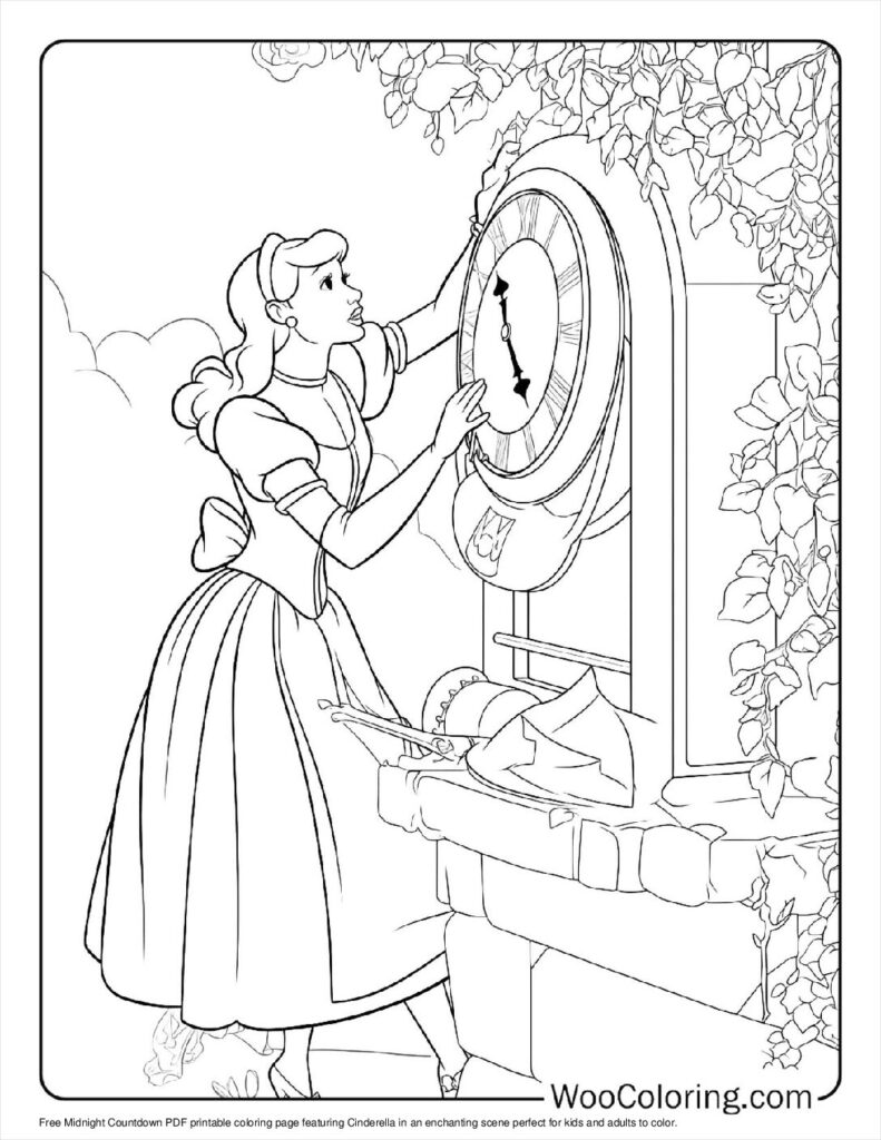 Midnight Countdown Coloring In For Kids