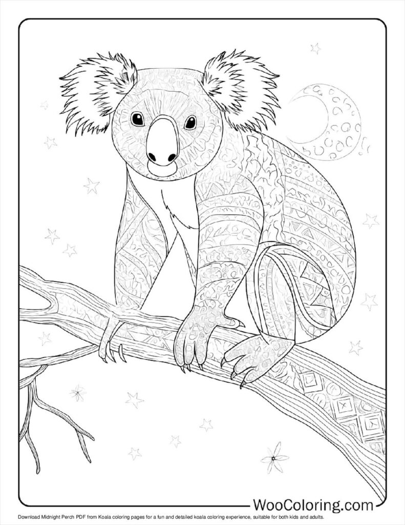 100  Koala coloring pages  Free PDF To Print  - 6