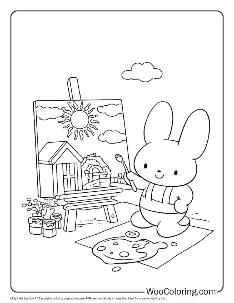 100  Miffy coloring pages  Free PDF To Print  - 57