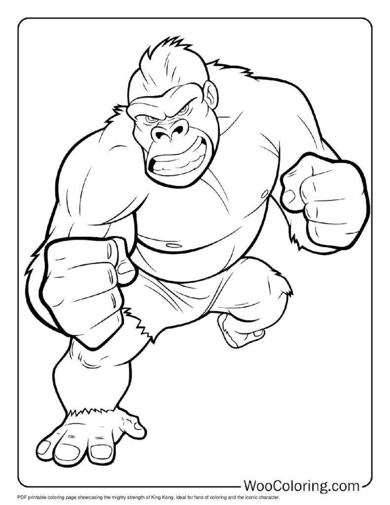 100  King Kong coloring pages  Free PDF To Print  - 41